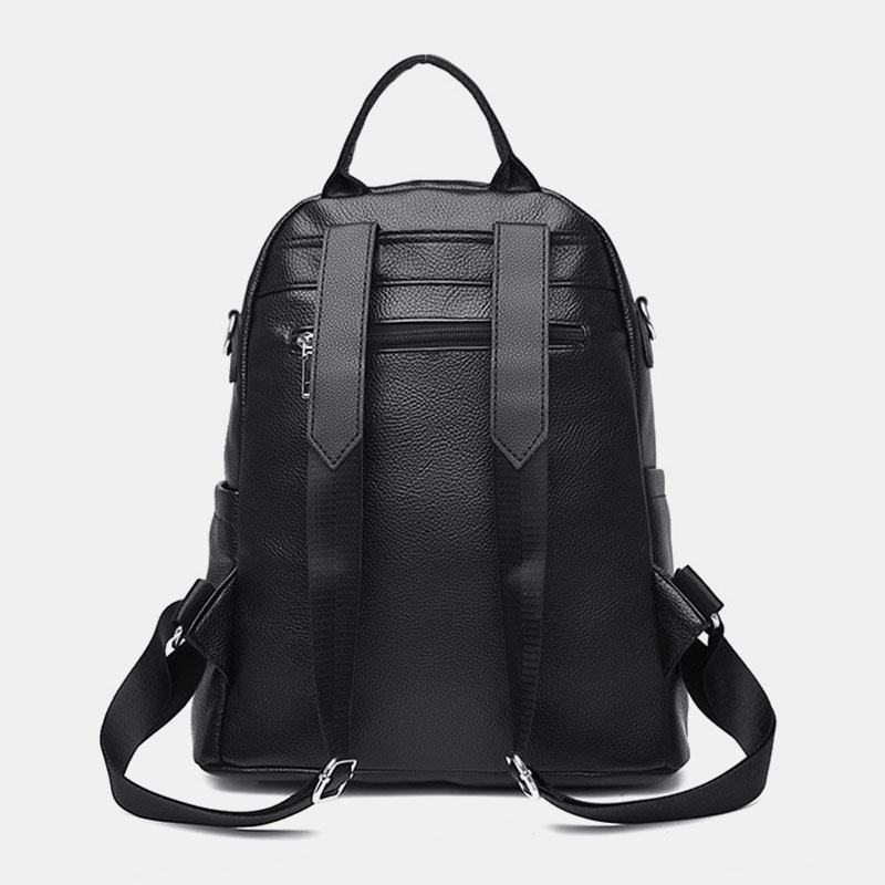 Kobiety Pu Leather Odporny Na Zużycie Anti-theft Plecak Z Wieloma Kieszeniami O Dużej Pojemności Wodoodporny Odpinany Pasek Na Ramię Torba Na Ramię Torebka