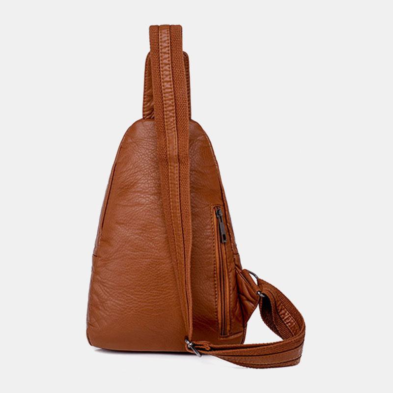 Kobiety Pu Leather Przenośne Torby Na Słuchawki O Dużej Pojemności Crossbody Torba Na Ramię Torba Na Klatkę Piersiową