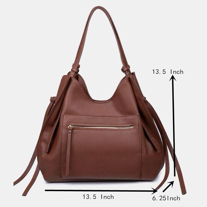 Kobiety Pu Skórzane Worka Na Ramię W Stylu Ramion Vintage Duża Zdolność Torebki Torebki Crossbody Torebka