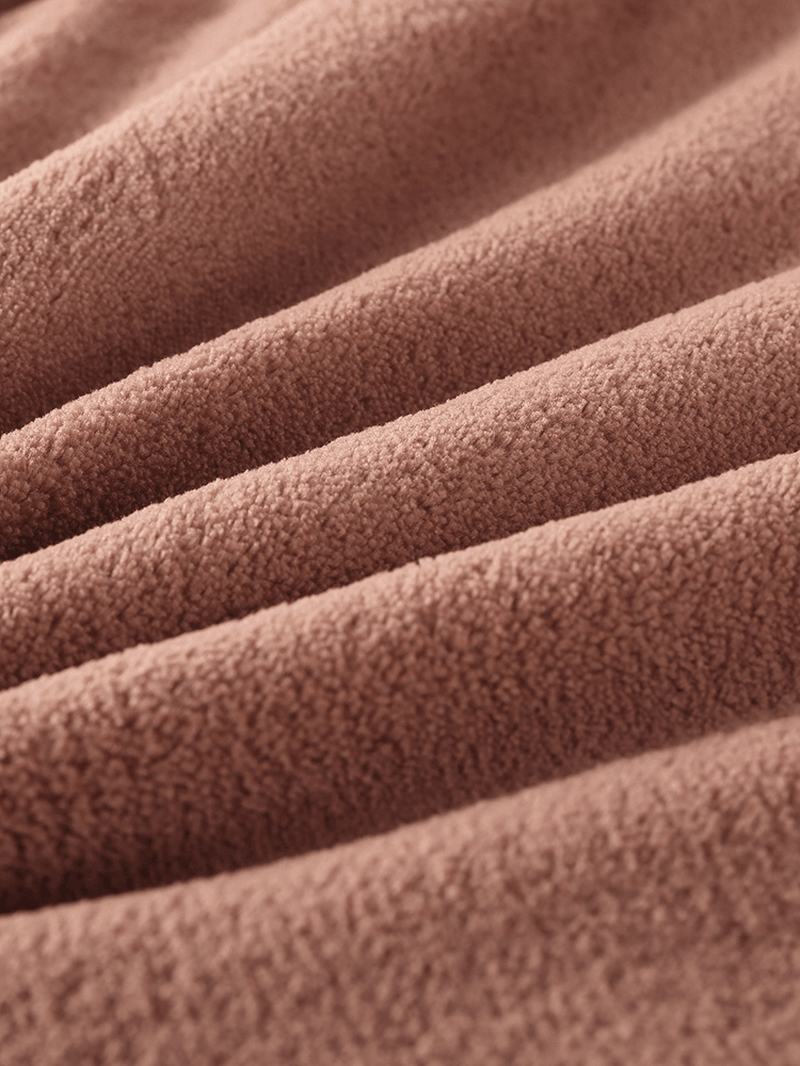 Kobiety Solid Color Miękki Sweter Z Długim Rękawem Elastyczny Pas Spodnie Domowe Zestaw Piżamy