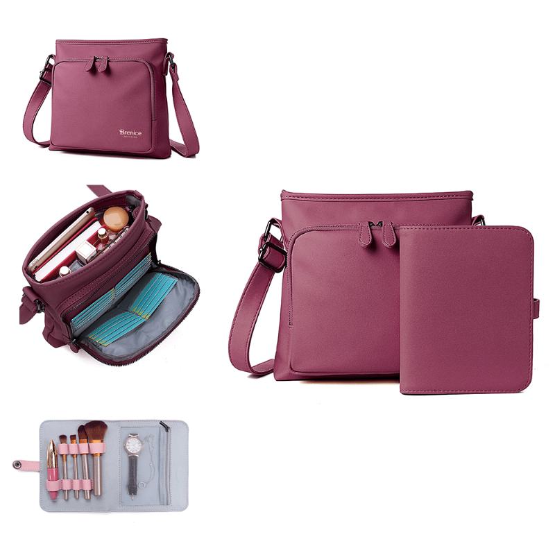 Kobiety Solidne Wielofunkcyjne Gniazda Na Karty Muti 2 Szt. Torba Na Ramię Crossbody