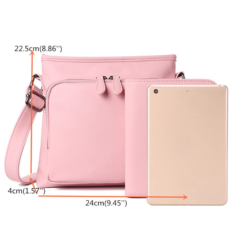 Kobiety Solidne Wielofunkcyjne Gniazda Na Karty Muti 2 Szt. Torba Na Ramię Crossbody