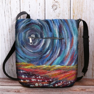 Kobiety Starry Sky Kolorowe Diy Torba Na Włosy Jagnięce Torba Przez Ramię