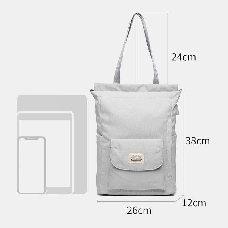 Kobiety Wodoodporny Plecak Szkolny Multi-carry Student School Bag Plecak