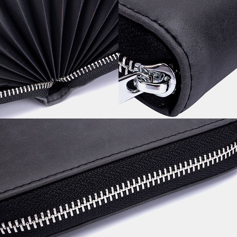 Kobiety Z Prawdziwej Skóry Anti-theft Organ Design Milti-card Slot Card Bag Card Holder Wallet