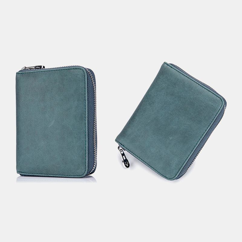 Kobiety Z Prawdziwej Skóry Anti-theft Organ Design Milti-card Slot Card Bag Card Holder Wallet