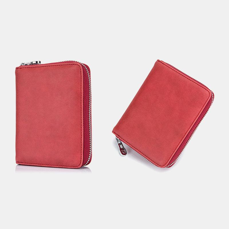 Kobiety Z Prawdziwej Skóry Anti-theft Organ Design Milti-card Slot Card Bag Card Holder Wallet