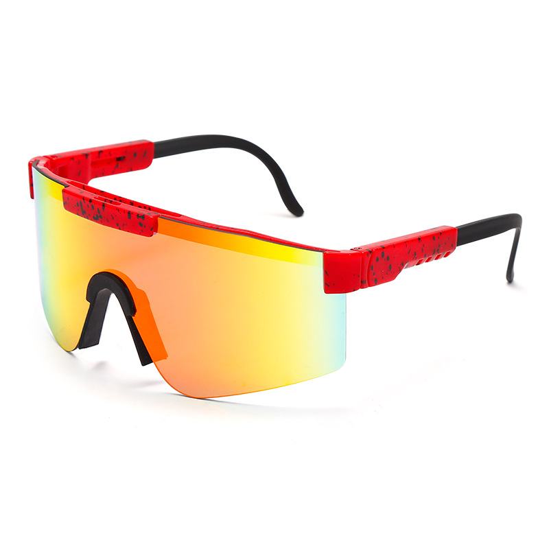 Kolorowe Pełne Galwaniczne Sportowe Okulary Przeciwsłoneczne Z Prawdziwego Filmu