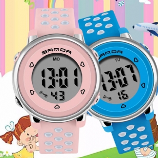 Kolorowy Zegarek Moda Luminous Display Odporny Na Wstrząsy 12/24-godzinny Cyfrowy Zegarek Dla Dzieci