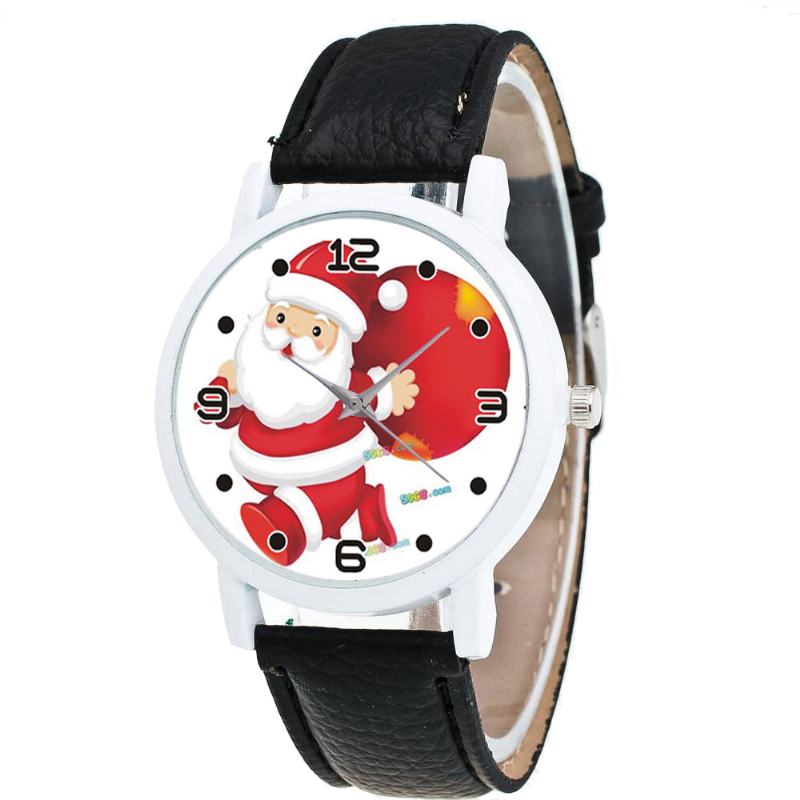 Kreskówka Święty Mikołaj I Wzór Prezentu Śliczny Dziecięcy Zegarek Modny Dziecięcy Zegarek Kwarcowy