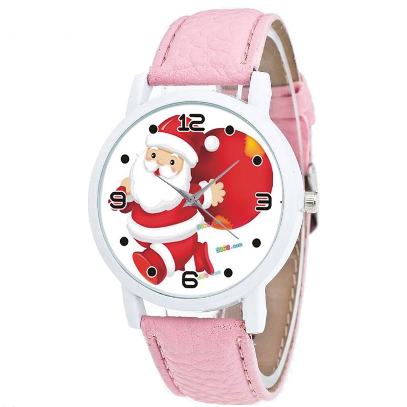 Kreskówka Święty Mikołaj I Wzór Prezentu Śliczny Dziecięcy Zegarek Modny Dziecięcy Zegarek Kwarcowy