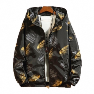 Kurtki Męska Kurtka Z Kapturem Moda Hip Hop Streetwear Bomber Jacket Mężczyzna College Student Wiatrówka Męski Płaszcz