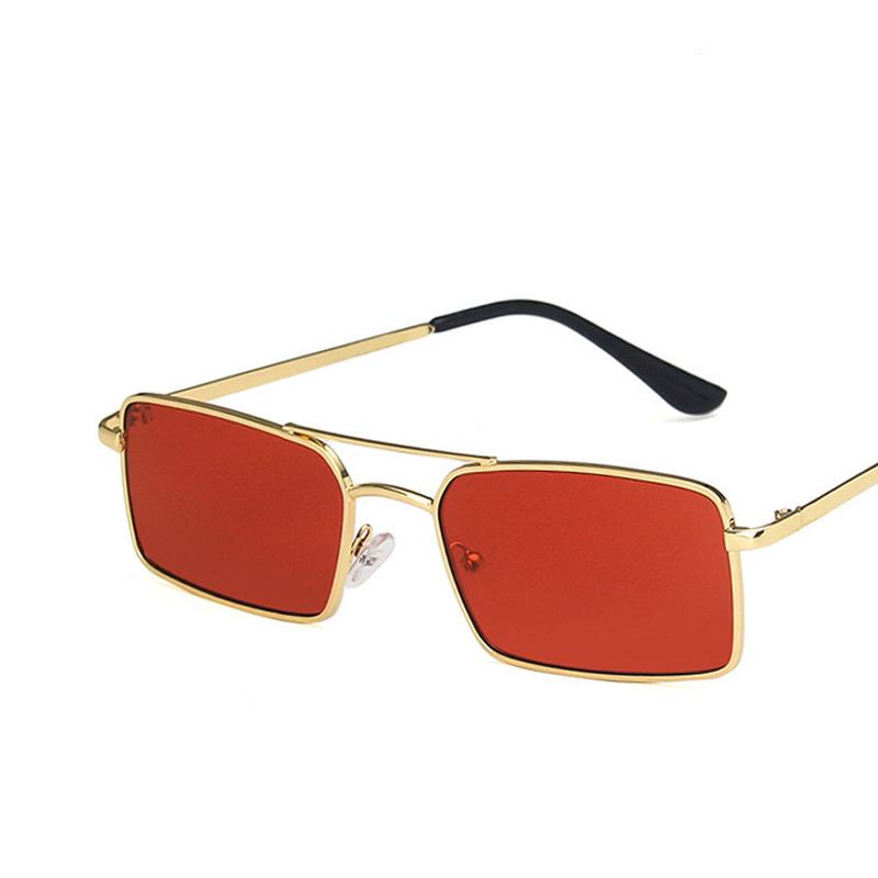 Kwadratowe Metalowe Okulary Przeciwsłoneczne Z Podwójną Wiązką