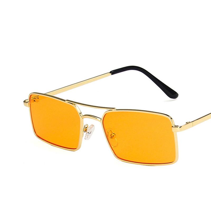Kwadratowe Metalowe Okulary Przeciwsłoneczne Z Podwójną Wiązką