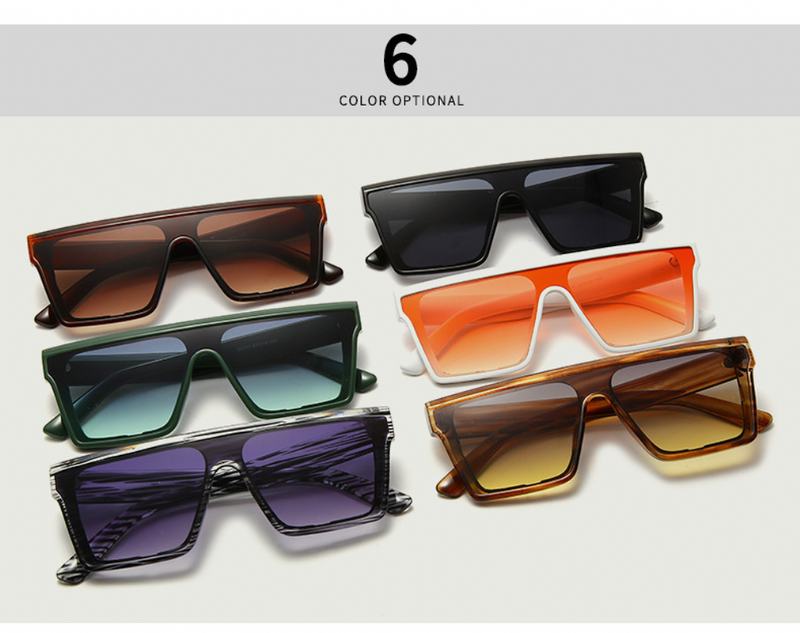 Kwadratowe Modne Okulary Przeciwsłoneczne Gradient Catwalk Outdoor Trend Okulary Przeciwsłoneczne