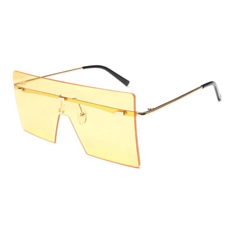Kwadratowe Okulary Solid Color Gradient Transparentne Okulary