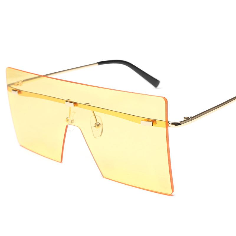 Kwadratowe Okulary Solid Color Gradient Transparentne Okulary