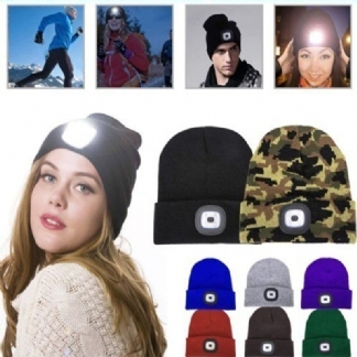 Led Light Beanie Hat CZapka Z Dzianiny Jogging Night Walking