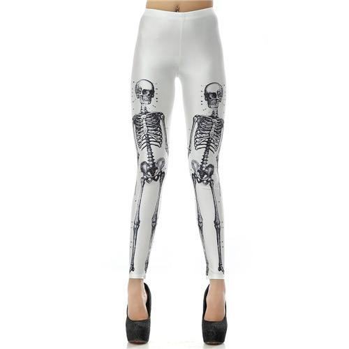 Legginsy Damskie 3d Digital Skull