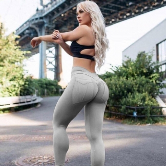 Legginsy Damskie Fitness Legginsy Antycellulitowe Z Wysokim Stanem