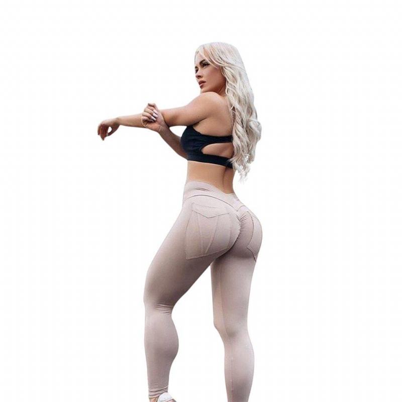 Legginsy Damskie Fitness Legginsy Antycellulitowe Z Wysokim Stanem