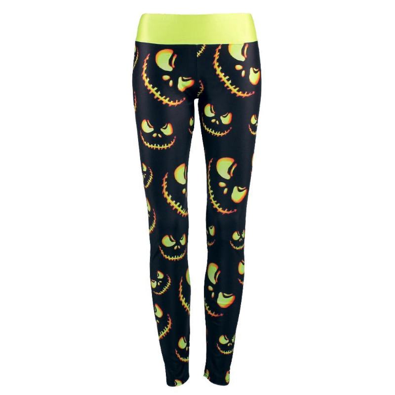 Legginsy Damskie Harvest Legginsy Sportowe Oświetlenie Lampion Z Dyni Drukowane Spodnie Mujer Legg