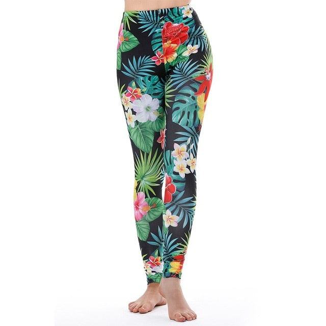 Legginsy Damskie Legg Legginsy Fitness Seksowne Spodnie Wysokiej Talii Push Up Błyszczące 3d Drukowane Rainbow Star Kot Pączki