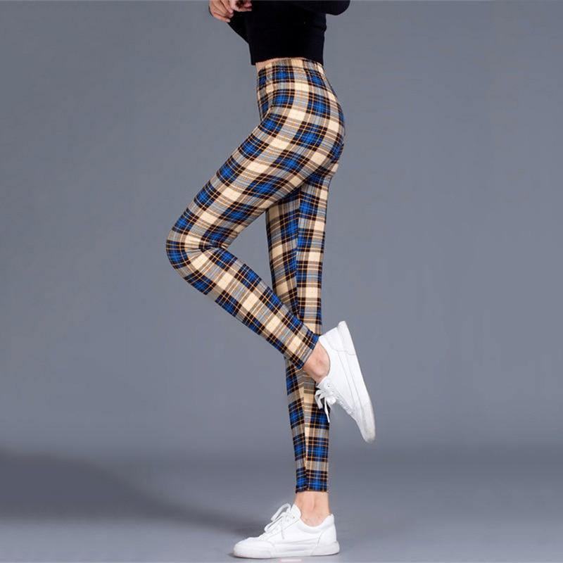 Legginsy W Kratę Damskie Seksowne Spodnie Legginsy Push-up Moda Fitness Legg Siłownia Sporting Plus Rozmiar Spodnie Z Wysokim Stanem