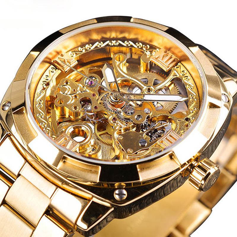 Lekki Luksusowy Wodoodporny Wyświetlacz Świetlny 3atm Moda Męskie Mechanical Watch