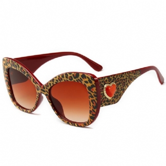 Leopard Drukowanie Modne Okulary Przeciwsłoneczne Z Dużą Ramką Spersonalizowane Okulary Przeciwsłoneczne Cat-eye Love