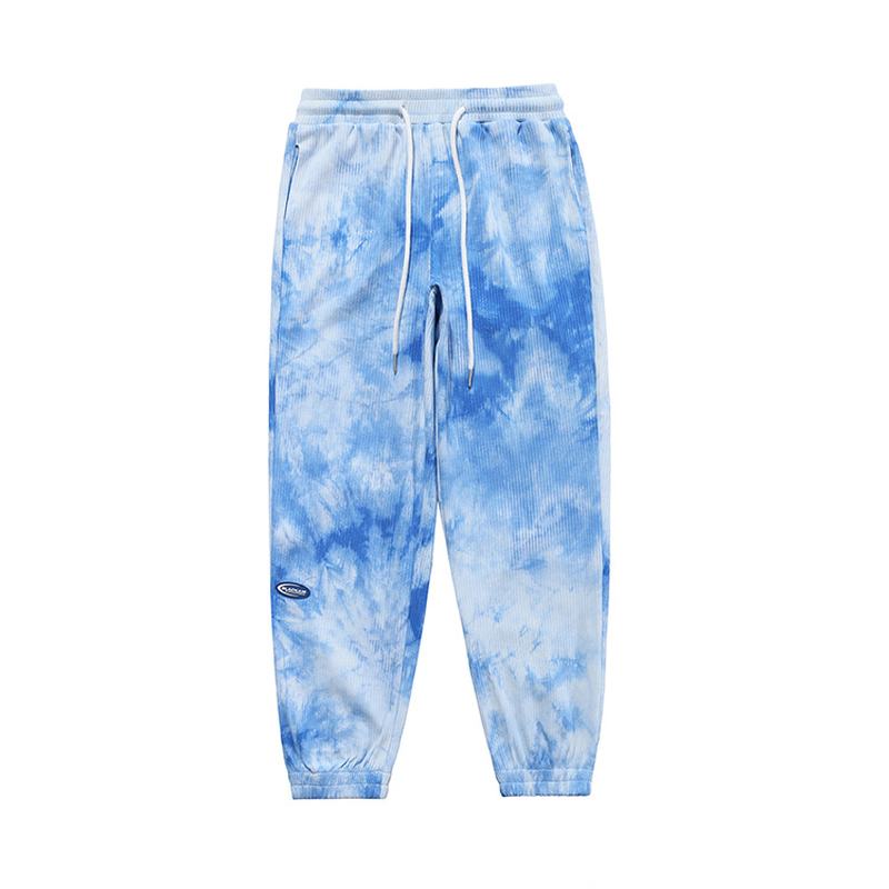 Luźne Spodnie W Stylu Narodowym W Stylu Tie-dye Ink