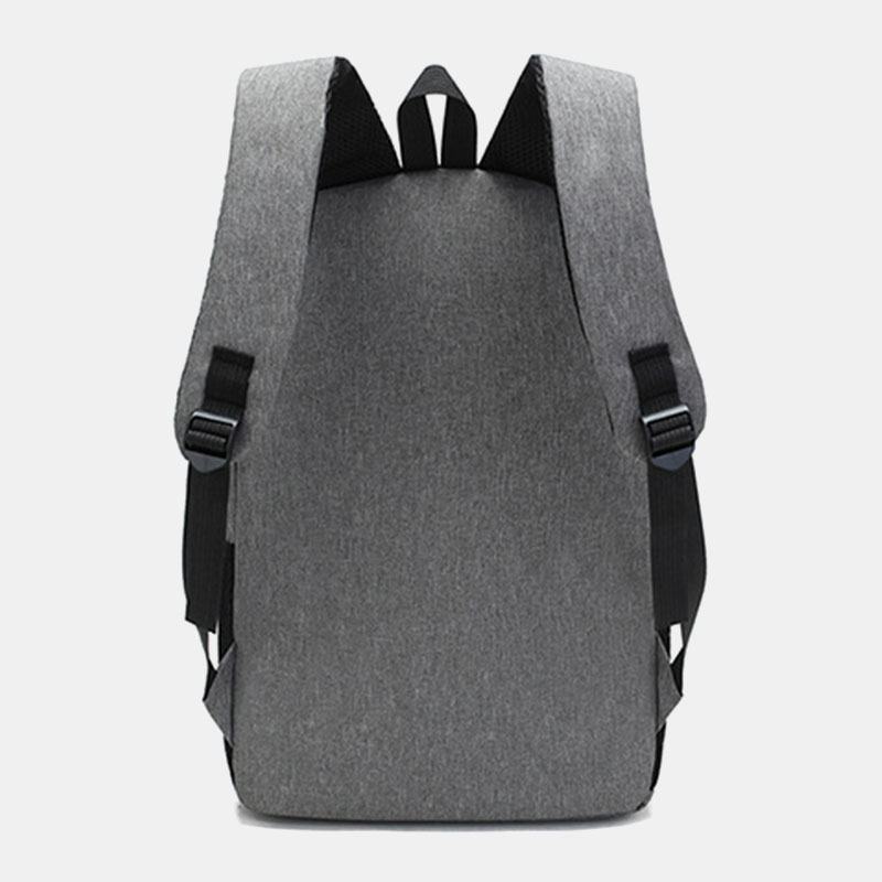 Mężczyźni 3 Sztuk Nylon Usb Ładowanie Odporność Na Zużycie Moda Casual Torba Na Laptopa Plecak Torba Crossbody Torba Sprzęgła