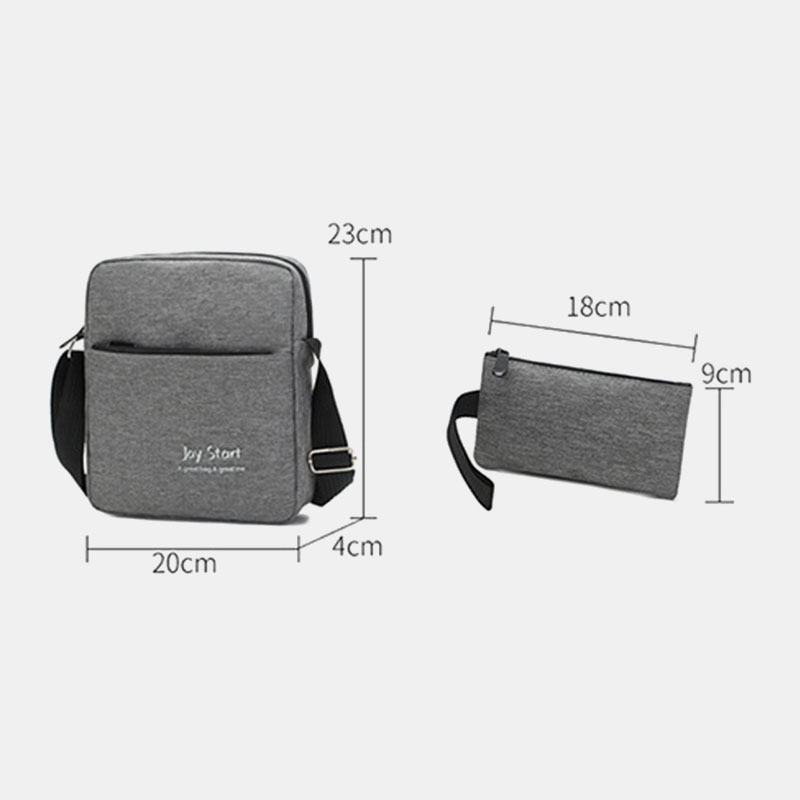 Mężczyźni 3 Sztuk Nylon Usb Ładowanie Odporność Na Zużycie Moda Casual Torba Na Laptopa Plecak Torba Crossbody Torba Sprzęgła