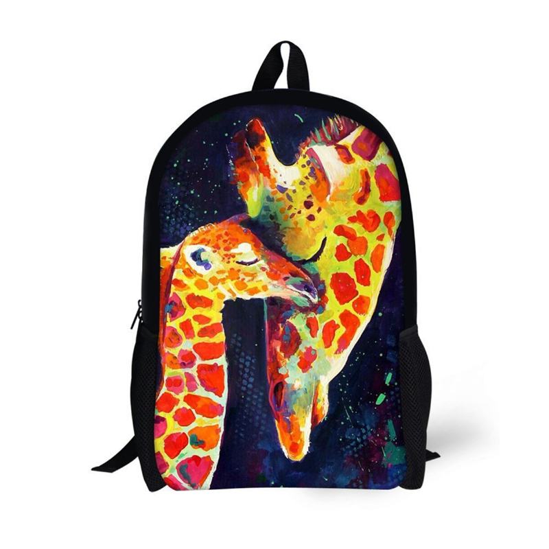 Mężczyźni 3d Animal School Backpack Dziewczyny Chłopcy Cartoon Student Travel Bag Hot