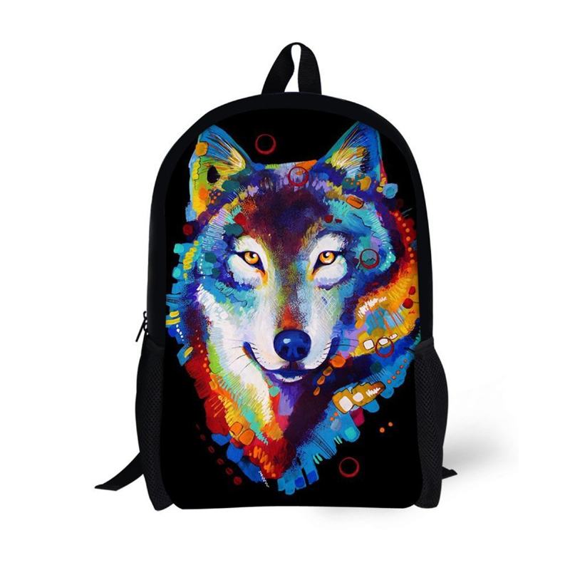 Mężczyźni 3d Animal School Backpack Dziewczyny Chłopcy Cartoon Student Travel Bag Hot