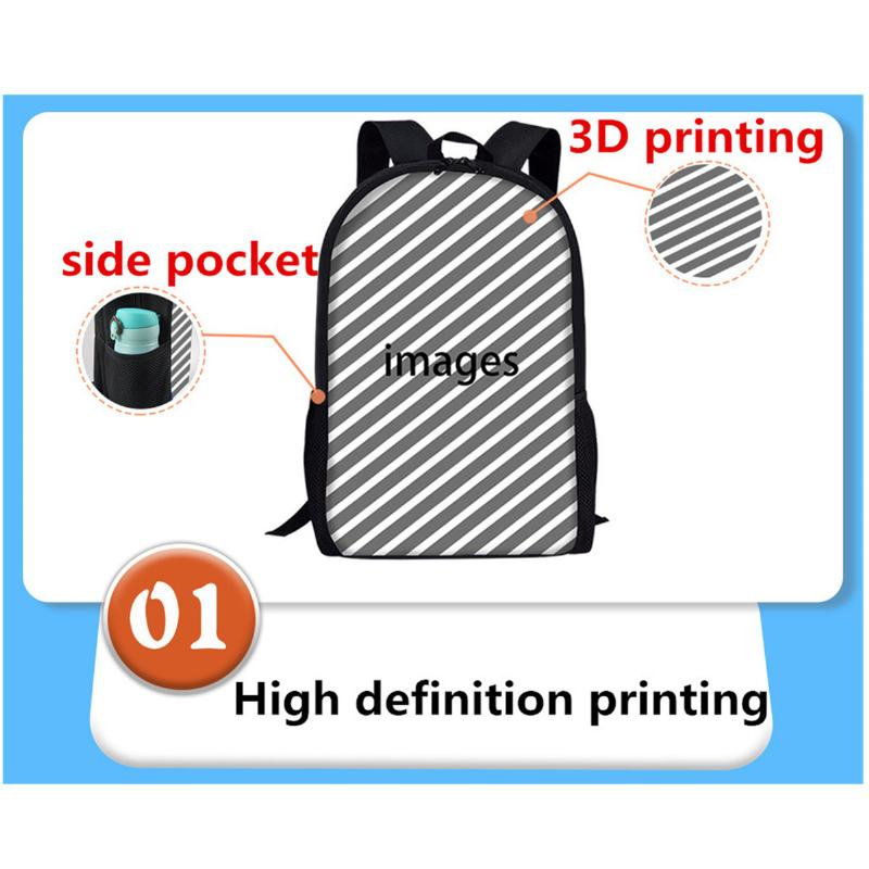 Mężczyźni 3d Animal School Backpack Dziewczyny Chłopcy Cartoon Student Travel Bag Hot