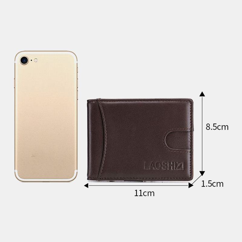 Mężczyźni Bifold Skórzane Portfele Szczotka Antykradzieżowa Multi-card Slot Card Holder Portmonetka Portfele Ze Skóry Bydlęcej