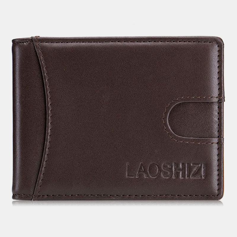 Mężczyźni Bifold Skórzane Portfele Szczotka Antykradzieżowa Multi-card Slot Card Holder Portmonetka Portfele Ze Skóry Bydlęcej