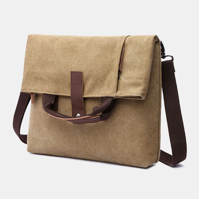 Mężczyźni Canvas Anti-theft Wodoodporny Vintage Messenger Torba Torba Na Ramię Crossbody Torba Torebka