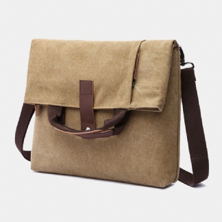 Mężczyźni Canvas Anti-theft Wodoodporny Vintage Messenger Torba Torba Na Ramię Crossbody Torba Torebka