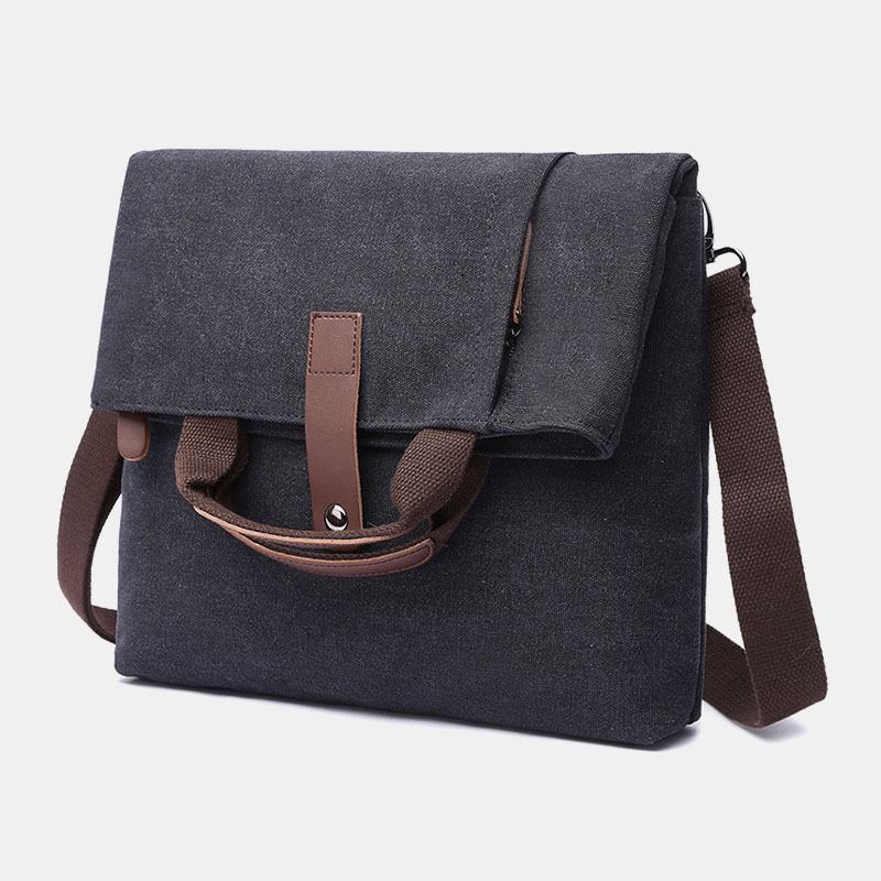 Mężczyźni Canvas Anti-theft Wodoodporny Vintage Messenger Torba Torba Na Ramię Crossbody Torba Torebka