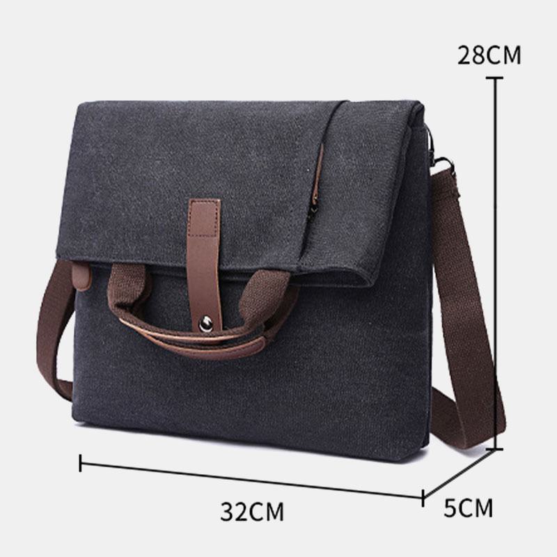 Mężczyźni Canvas Anti-theft Wodoodporny Vintage Messenger Torba Torba Na Ramię Crossbody Torba Torebka