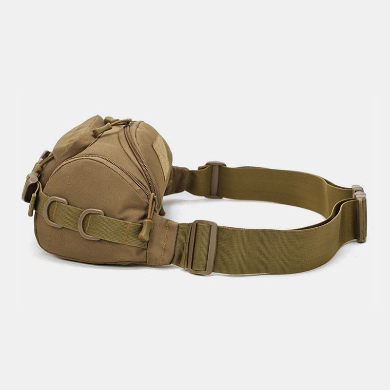 Mężczyźni Canvas Camouflage Outdoor Tactical Sport Riding Waist Bag Torba Na Ramię Torba Na Klatkę Piersiową