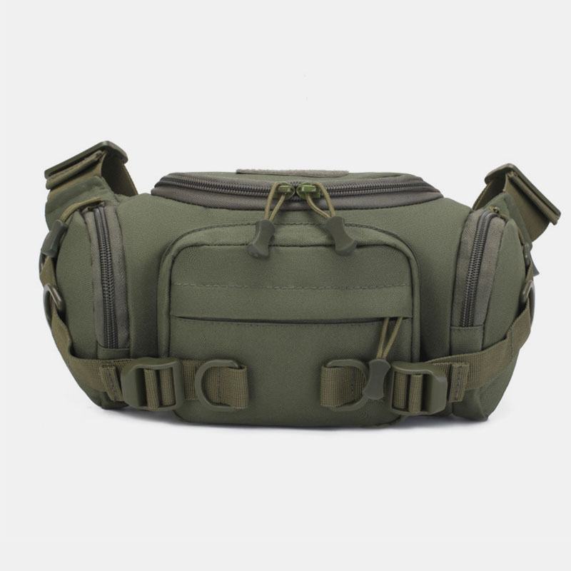 Mężczyźni Canvas Camouflage Outdoor Tactical Sport Riding Waist Bag Torba Na Ramię Torba Na Klatkę Piersiową