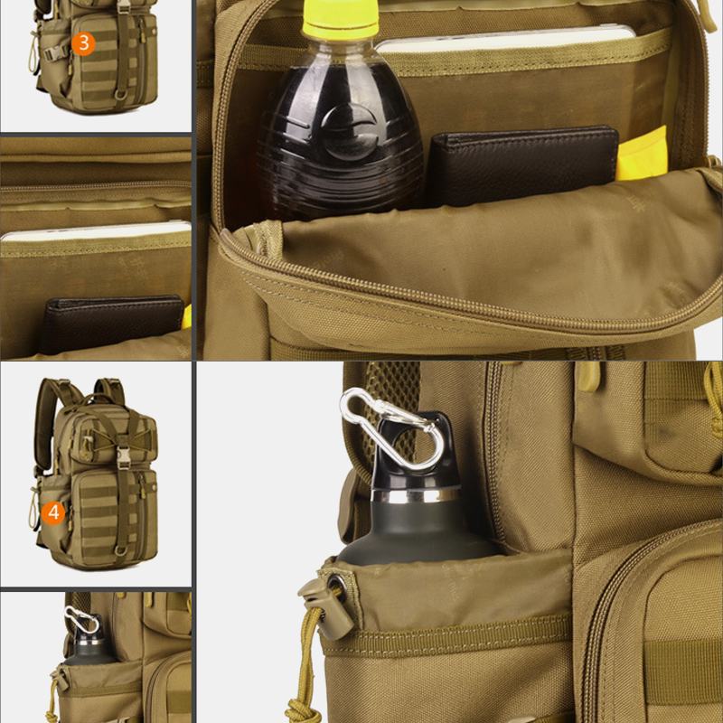 Mężczyźni Canvas Camouflage Tactical Outdoor Wspinaczka Podróżowanie Jeździectwo Plecak Kempingowy