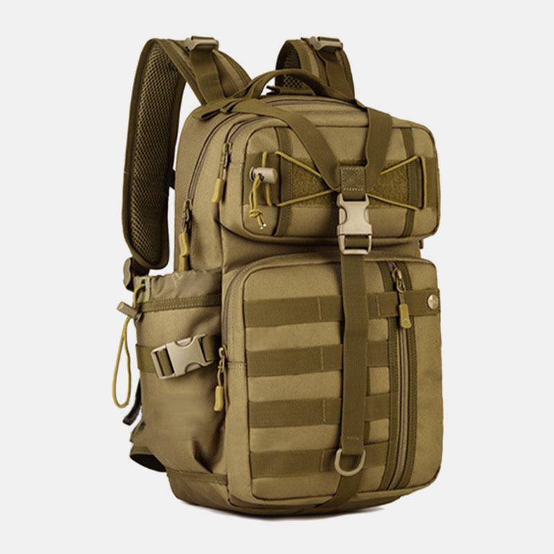 Mężczyźni Canvas Camouflage Tactical Outdoor Wspinaczka Podróżowanie Jeździectwo Plecak Kempingowy