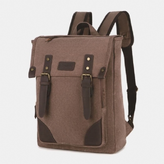 Mężczyźni Canvas Outdoor Travel Duża Pojemność 14-calowa Torba Na Laptopa Torba Szkolna Plecak Podróżny