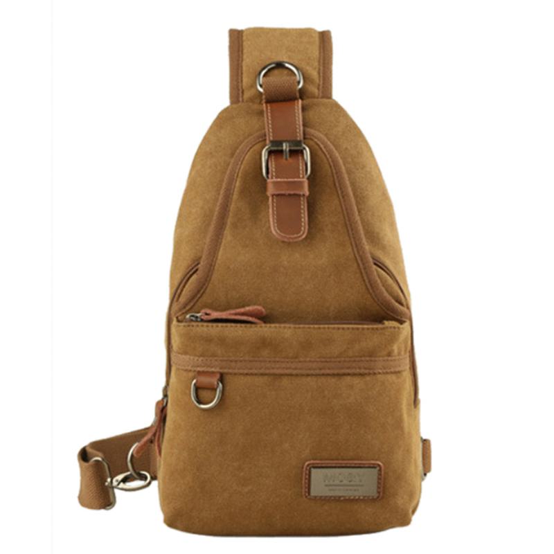 Mężczyźni Canvas Retro Torba Przez Ramię Torba Na Klatkę Piersiową Casual Outdoor Sports Torba Na Ramię