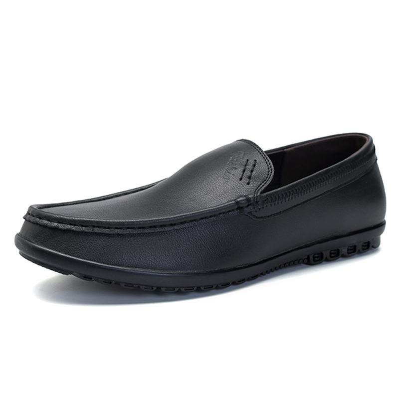 Mężczyźni Casual Business Sole Prawdziwa Skóra Slip On Loafers Flats