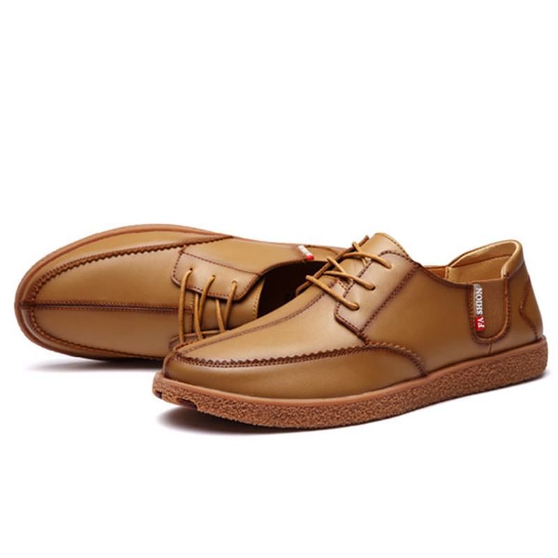 Mężczyźni Casual Prawdziwa Skóra Casual Slip On Business Oxfords